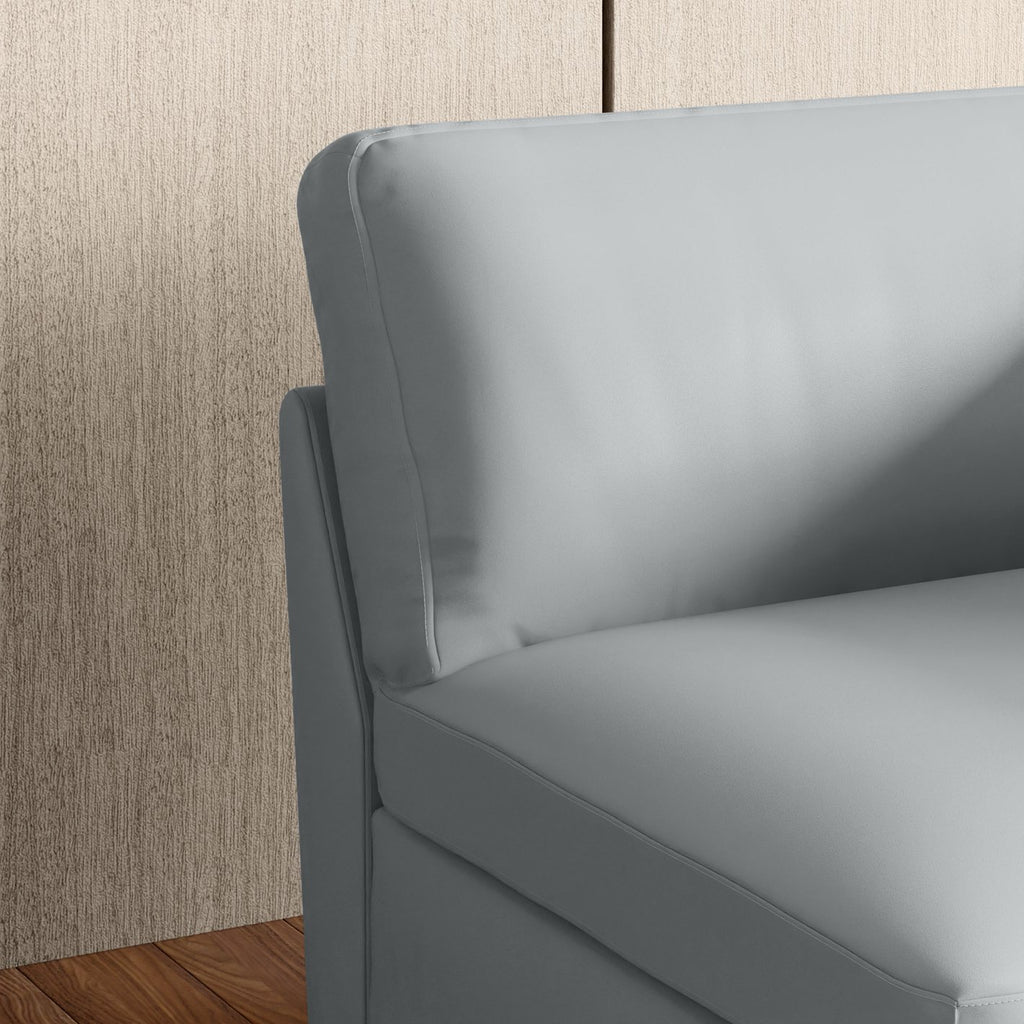 Las Vegas Half Leather 4-Seater Corner Sofa - Grey