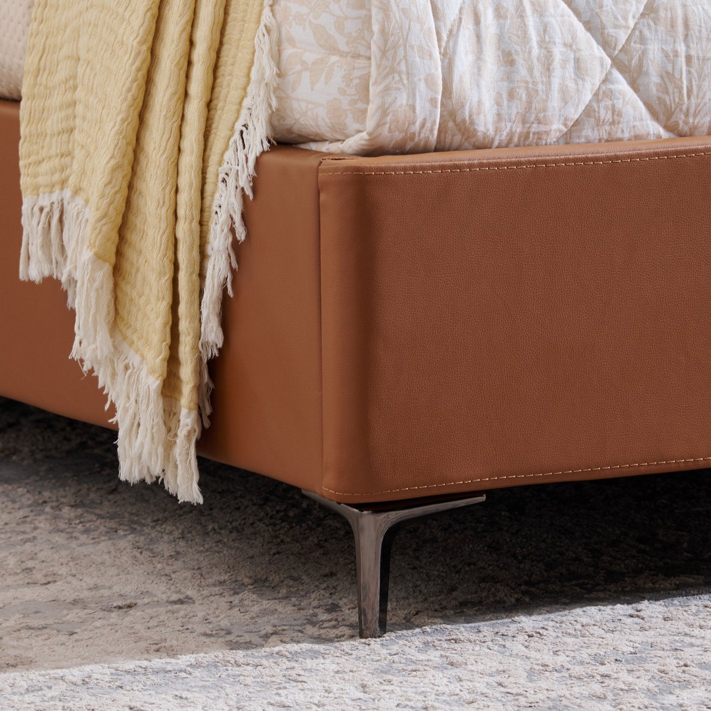 Tiffany Leatherette Bed (without Storage)