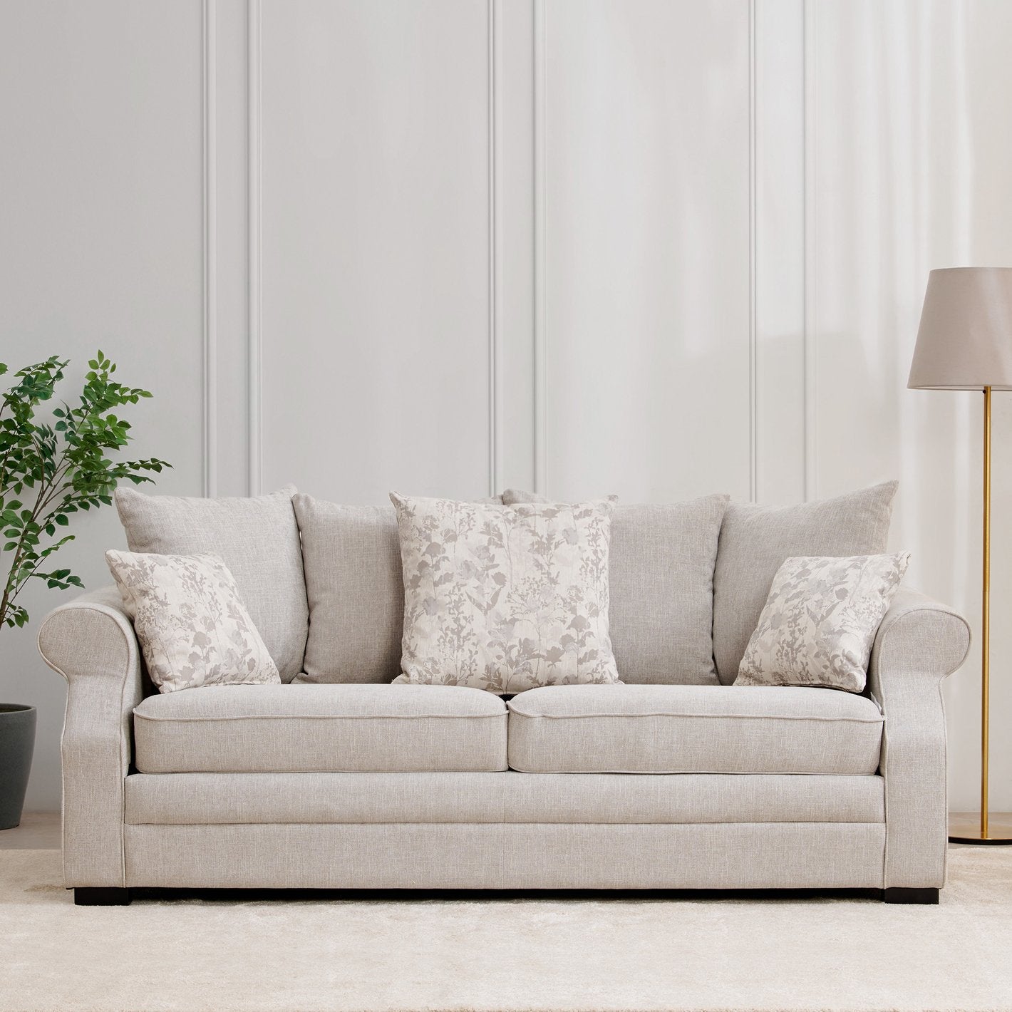 Berlin Fabric 3-Seater Sofa
