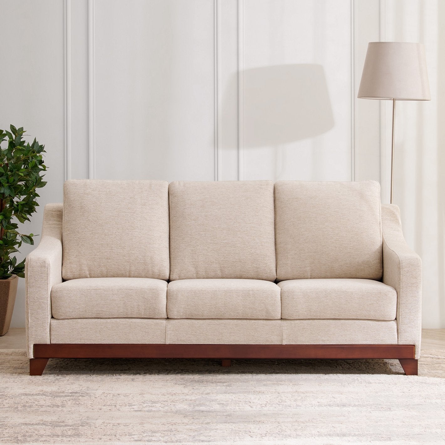 Maldives Beige Upholstered Sofa