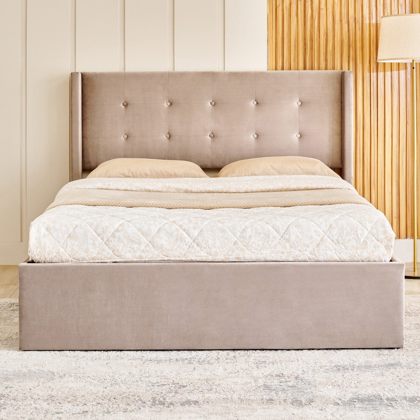 Ibiza Beige Upholstered Bed