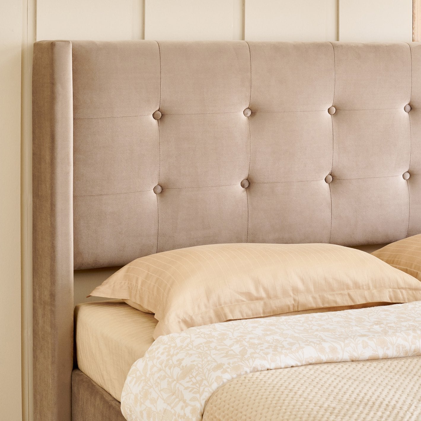 Ibiza Beige Upholstered Bed