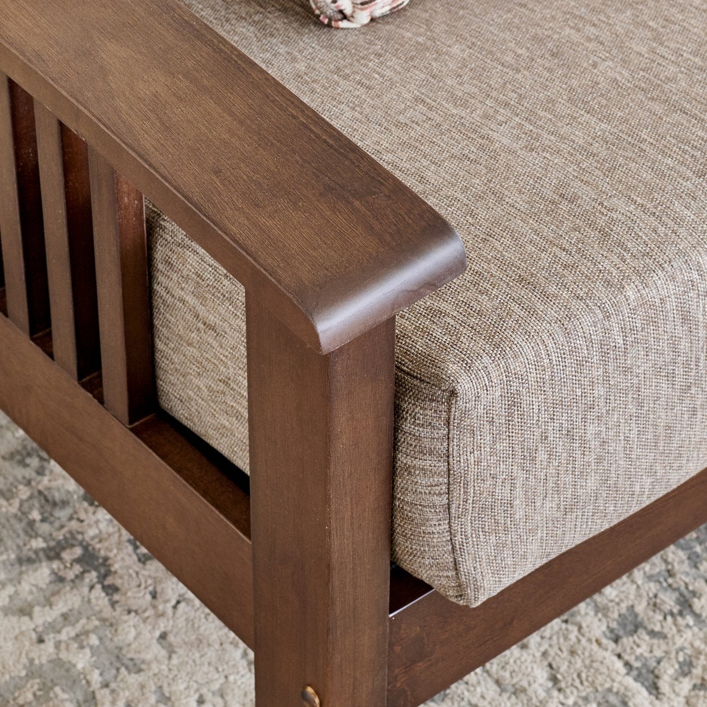 Abraca Wooden Sofa 3 Seater