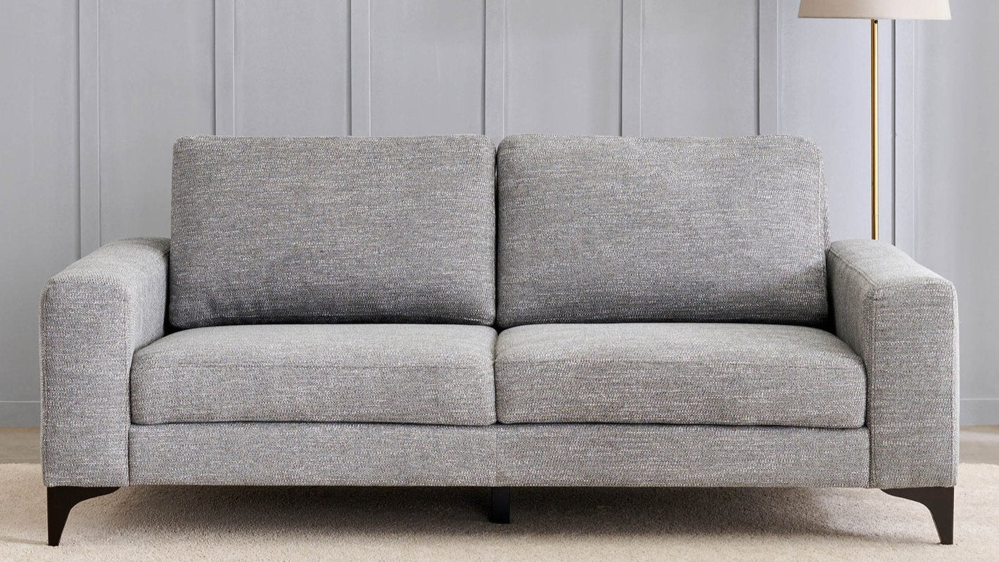 Moscow Fabric 3-Seater Sofa - Grey