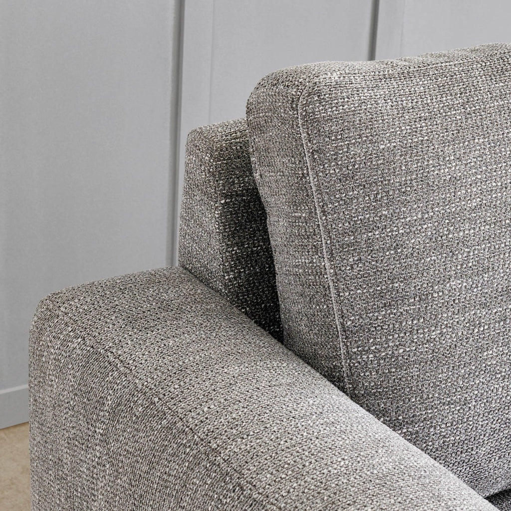 Moscow Fabric 3-Seater Sofa - Grey