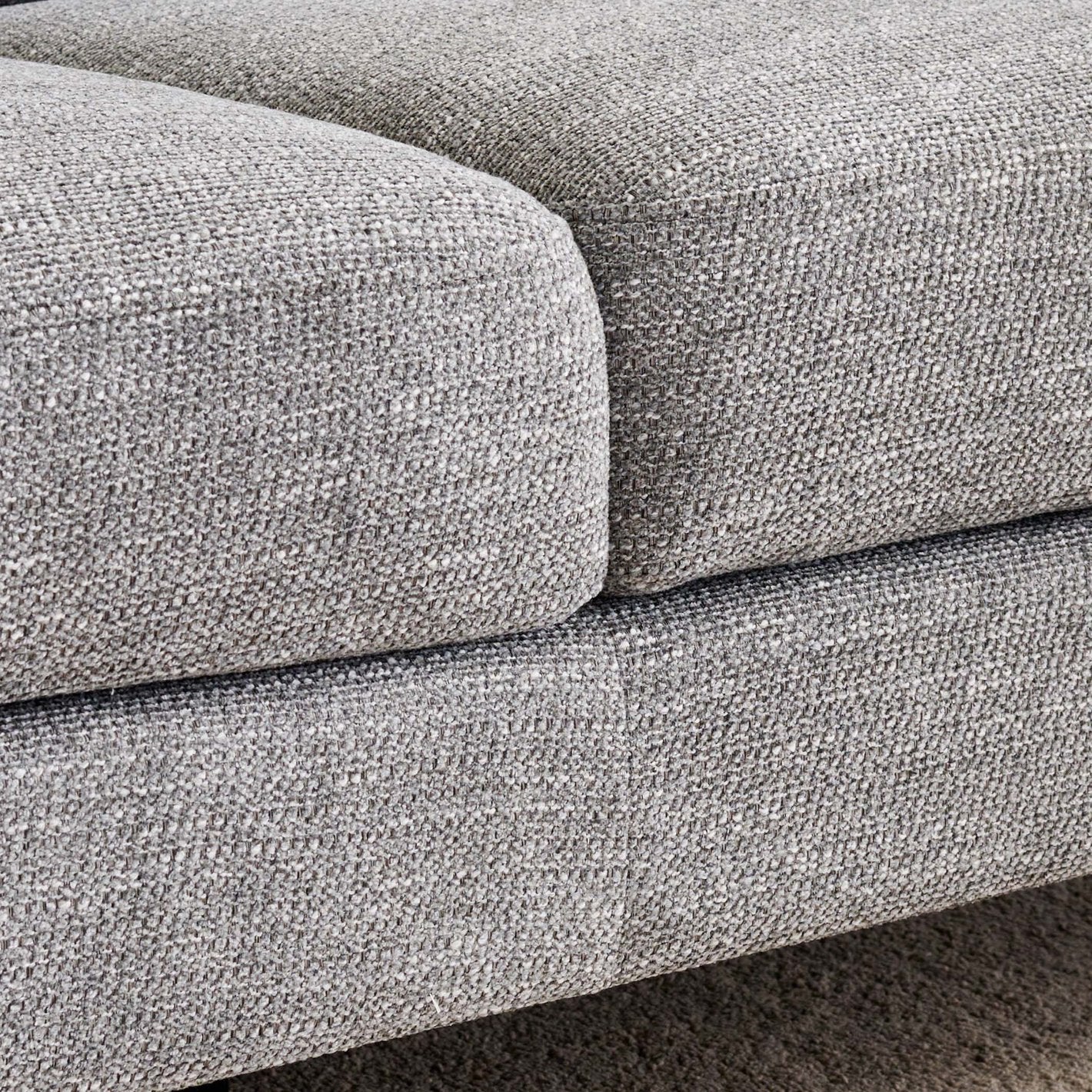 Moscow Fabric 3-Seater Sofa - Grey