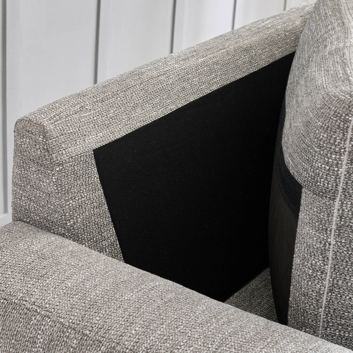 Moscow Fabric 3-Seater Sofa - Grey