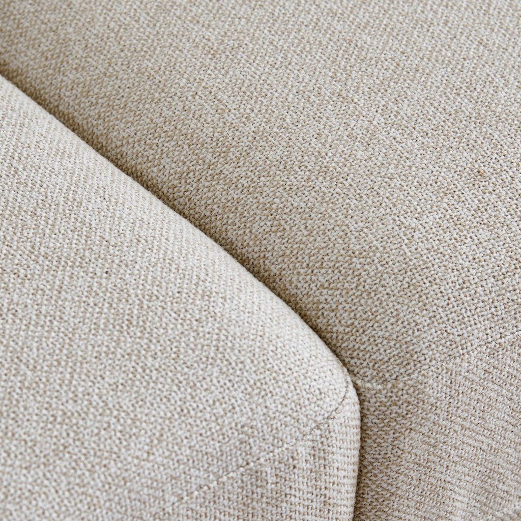 Saga Fabric 3-Seater Sofa with Cushions - Beige
