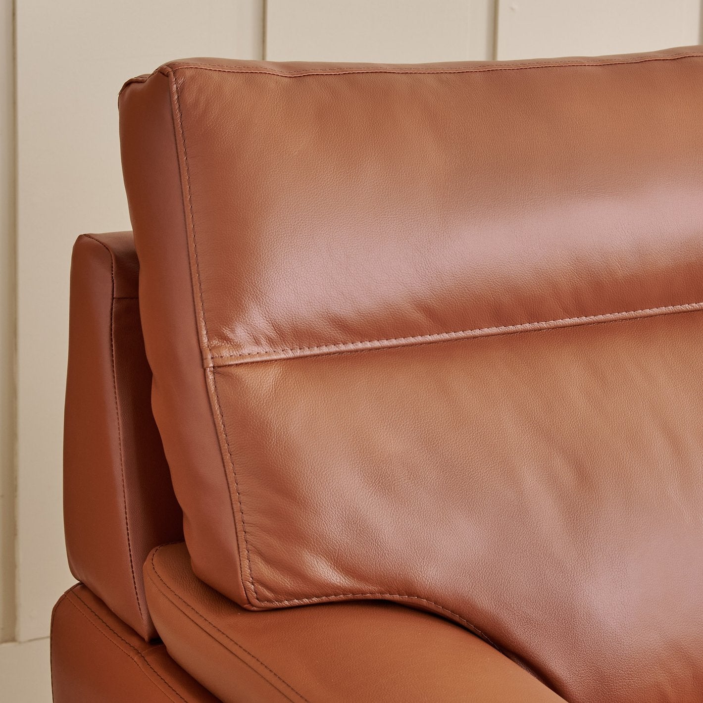 Iris Half Leather 2-Seater Sofa - Tan