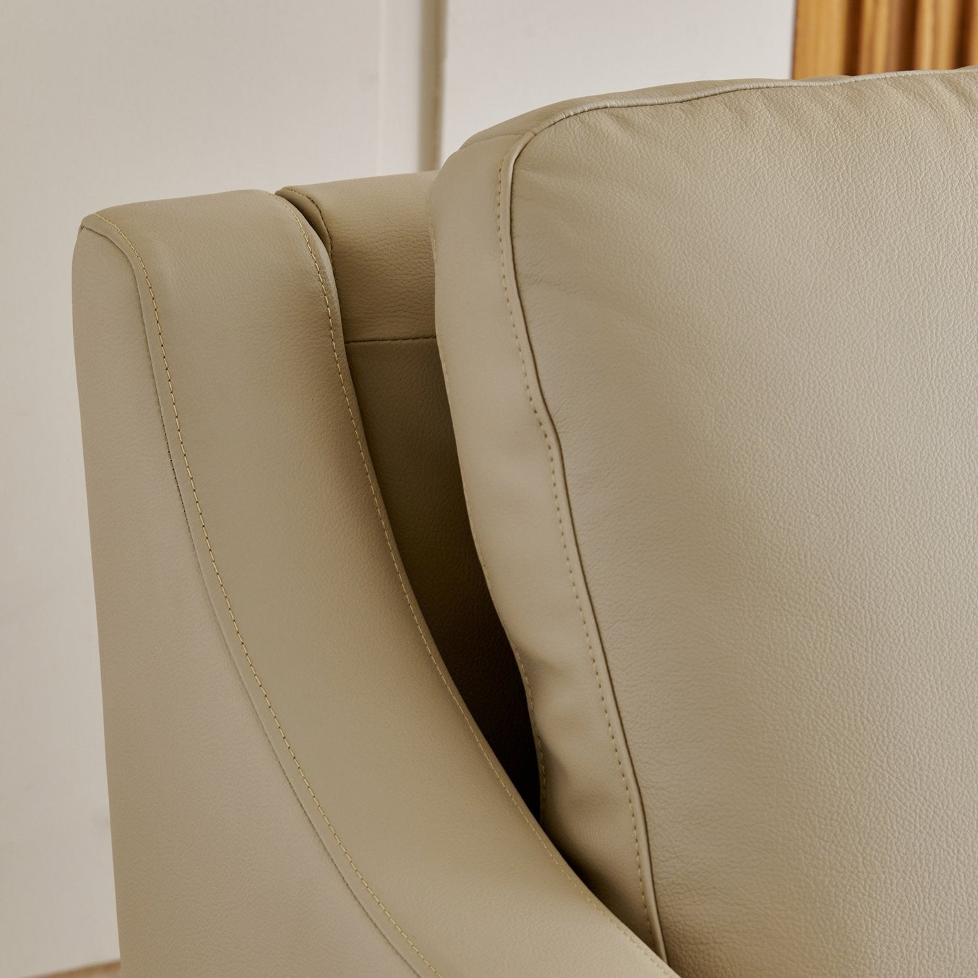 Park Half Leather 3+2 Seater Sofa Set - Cream
