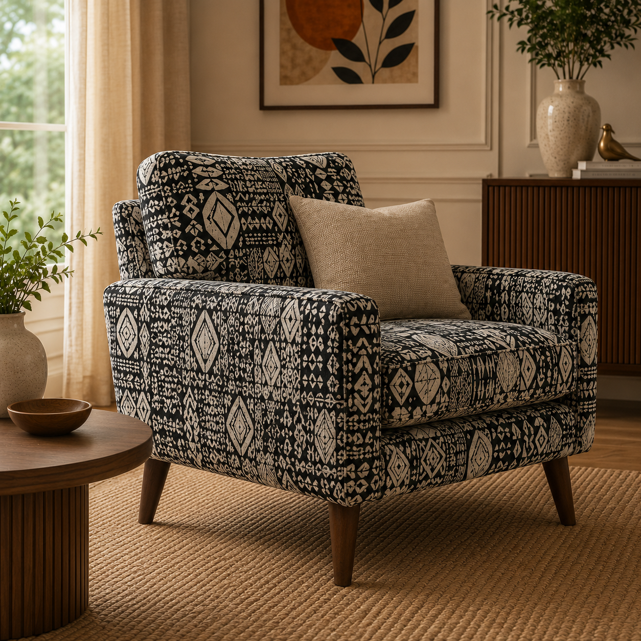 Monochrome Rhapsody Arm Chair