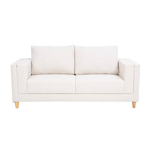 Regina White Fabric Sofa