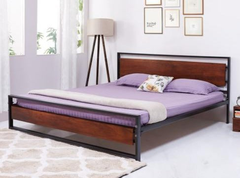 Classa Double Metal & Pallet Queen Bed (without Storage)