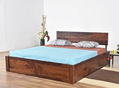 Fiji Sheesham and Plywood with Storage King Size Bed