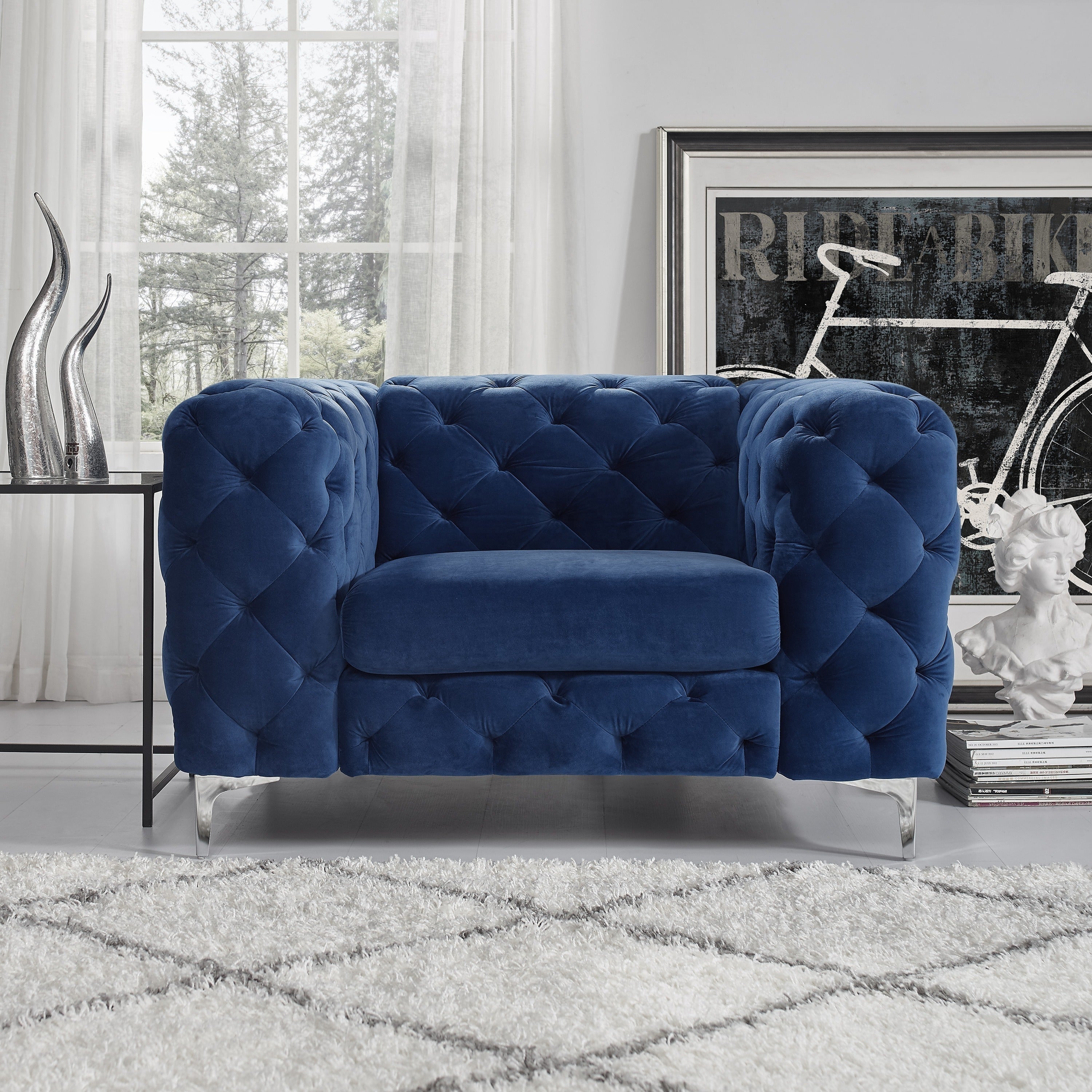 Belluci Chesterfield Sofa (Royal Blue)