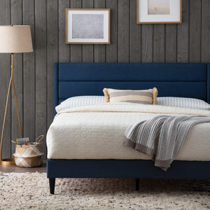 Andria Upholstered Blue Double Bed