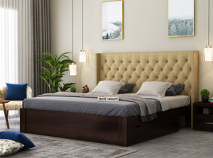 Drewno Upholstered Bed With Storage