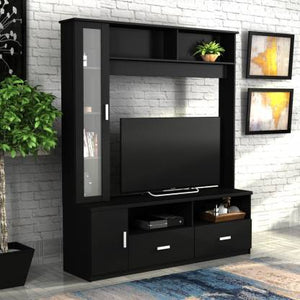 Holland Engineered Wood Entertainment TV Cabinet (Finish Color - Black)