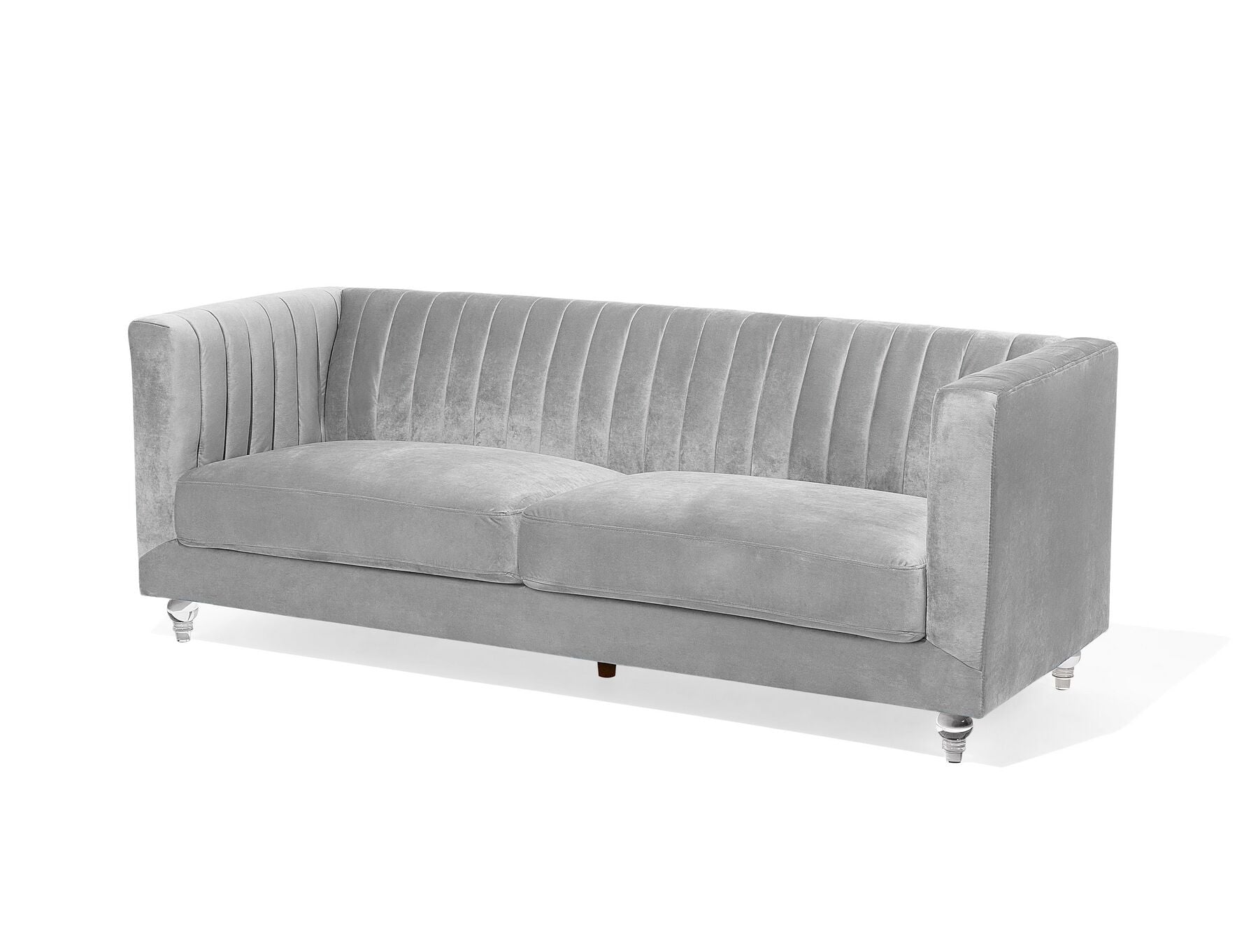 Grey Velvet Tuxedo Sofa
