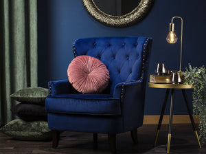 Clair Fabric Arm Chair (Royal Blue)