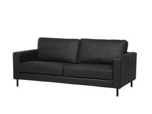 Savalen Leatherette Sofa Black