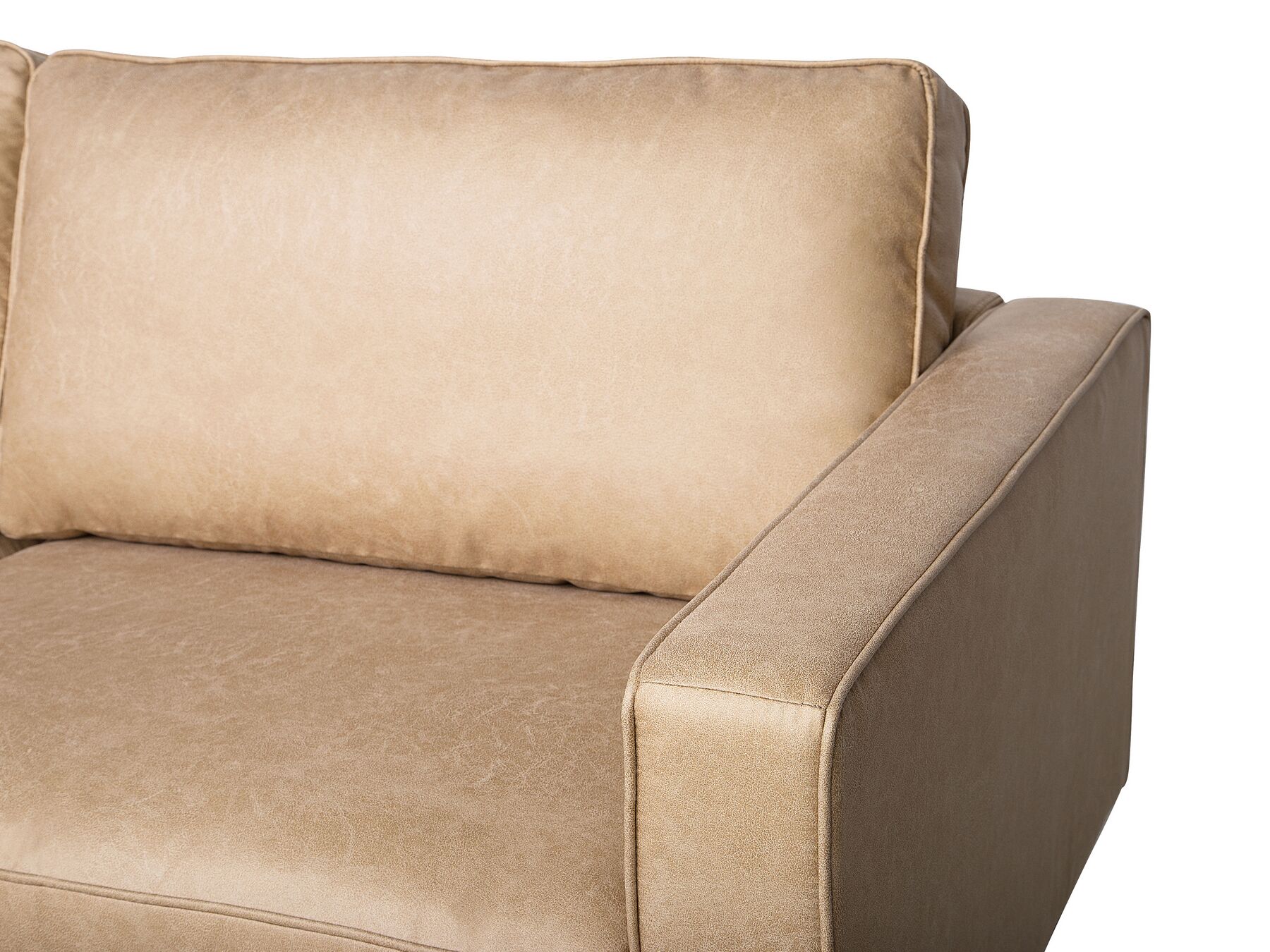 Savalen Leatherette Sofa Beige
