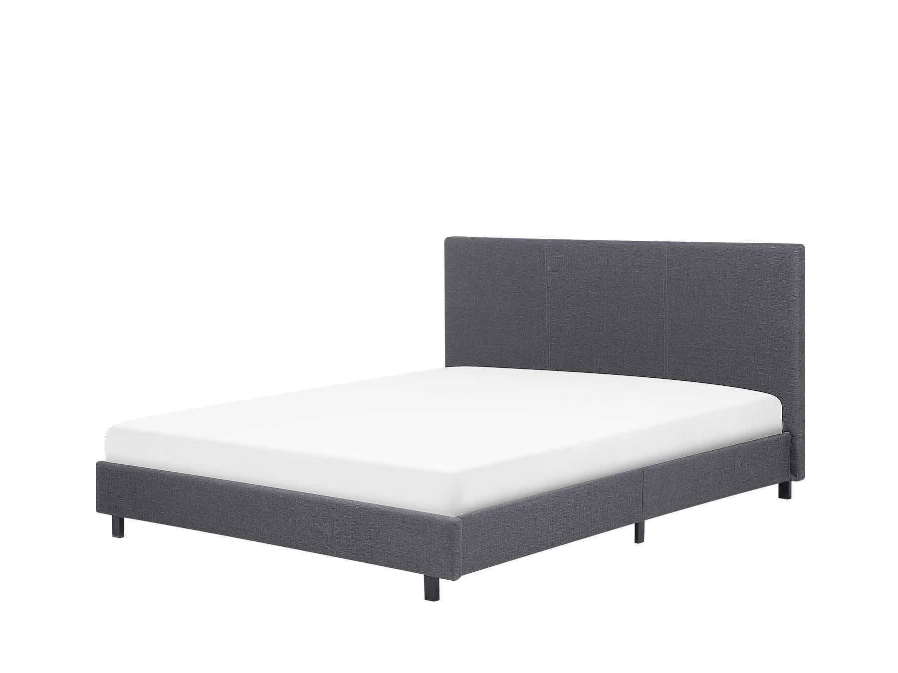 Albi Low Height Upholstered Double Bed (Grey)