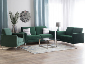 Fenes Velvet Living Room Set Green