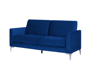 Fenes Velvet Living Room Set Navy Blue