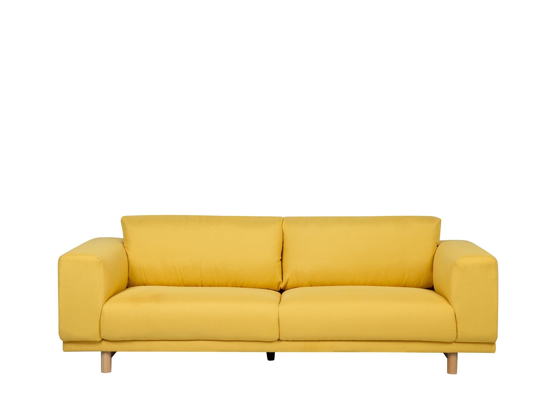 Nivala 3 Seater Fabric Sofa Yellow