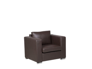 Helsinki Leatherette Sofa Set (Brown)