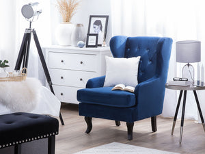 Zeta Upholstered Arm Chair (Royal Blue)