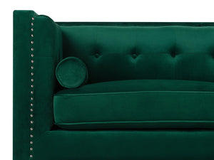 Avaldenses 3 Seater Velvet Sofa Green