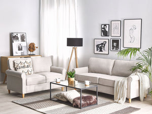 Ronneby Velvet Sofa Set Beige