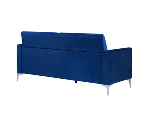 Fenes Velvet Living Room Set Navy Blue