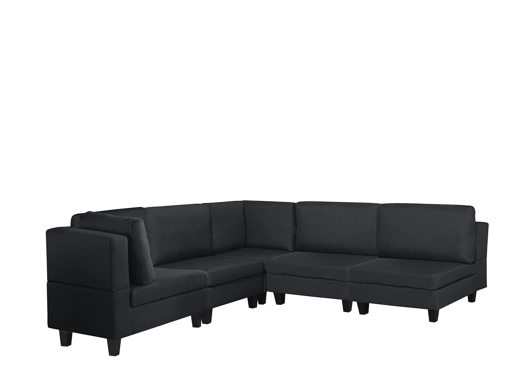 Fevik 5 Seater Modular Fabric Corner Sofa with Ottoman