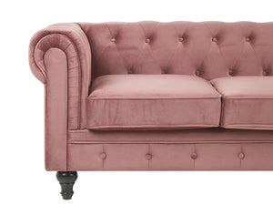 Chesterfield Upholstered Sofa (Pink)