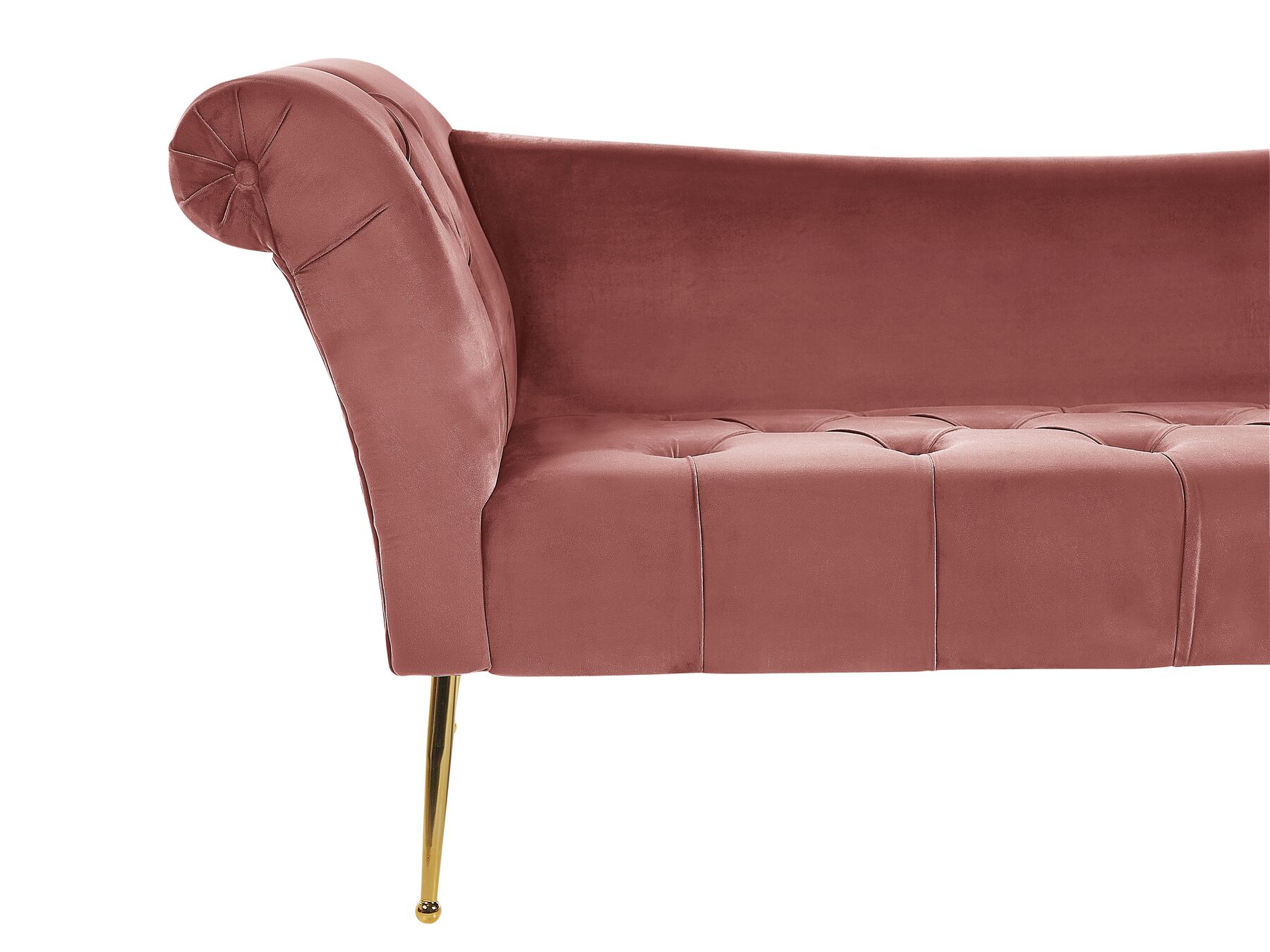 Nantilly Velvet Chaise Lounge Pink