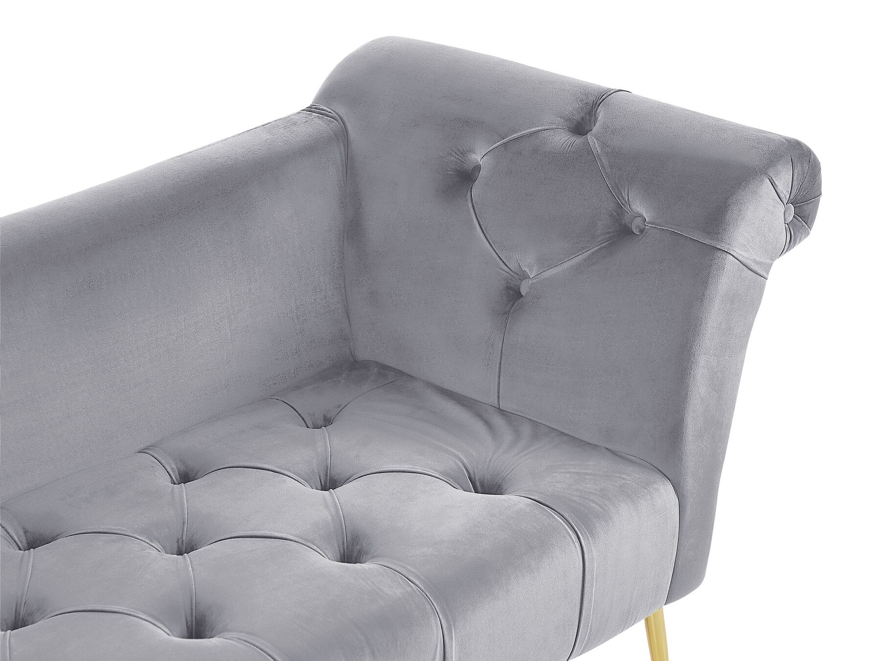 Nantilly Velvet Chaise Lounge Grey