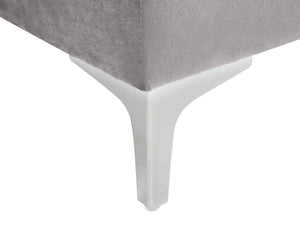 Timra Right Hand Velvet Corner Sofa Grey