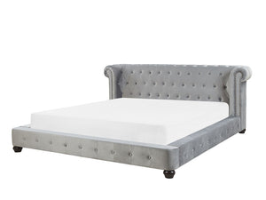Cavaillon Fabric Upholsterd Double Bed Grey