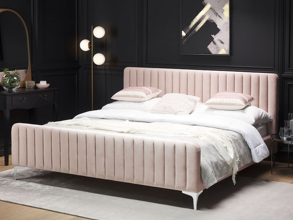 Knox Velvet Grey Upholstered Bed – WoodPeckerz Furniture