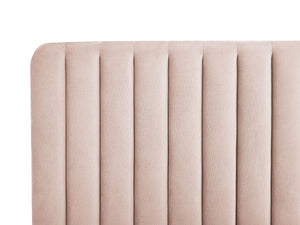 Lunan Velvet Upholstered Bed Pink